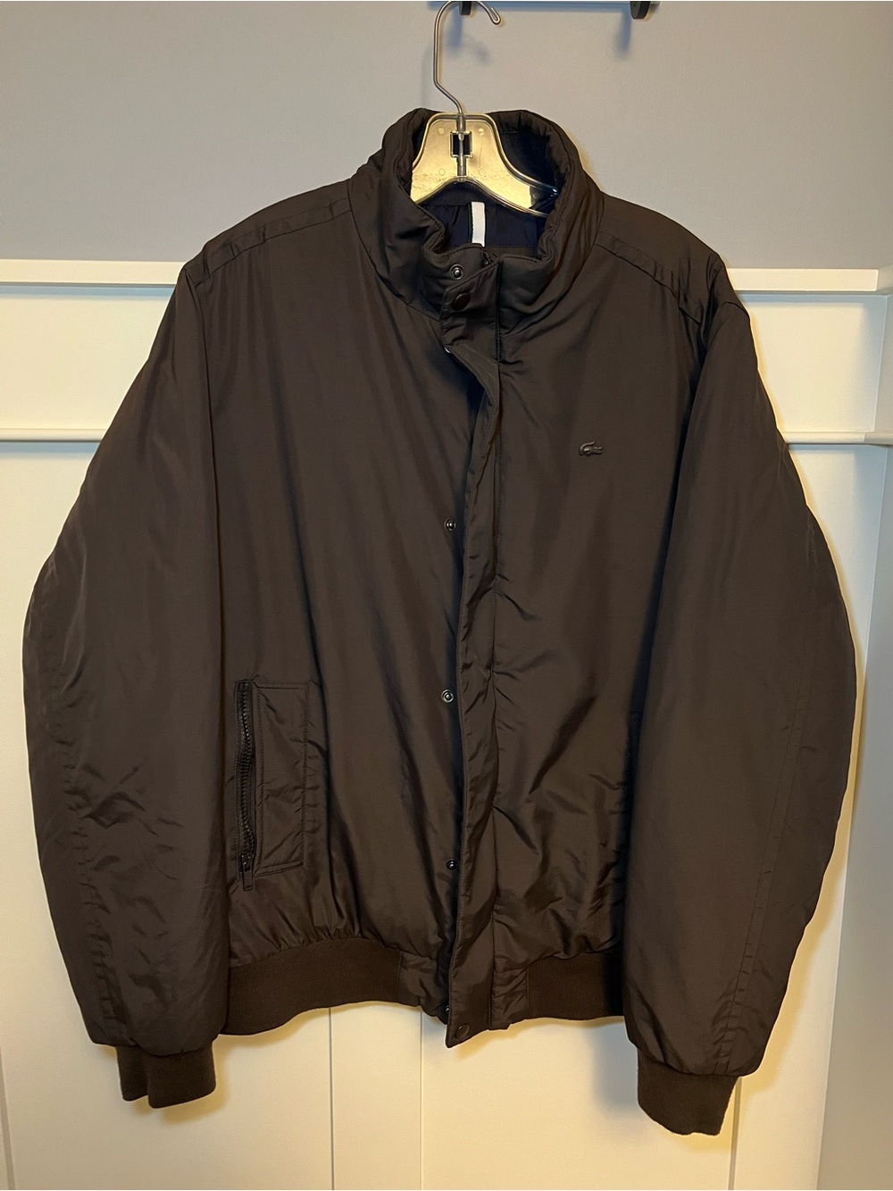 Lacoste puffer zip-up bomber jacket
